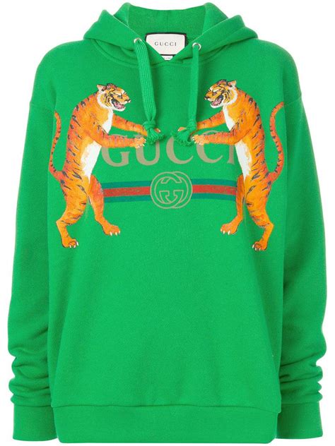 gucci tiger hoodie green|gucci tiger loafer.